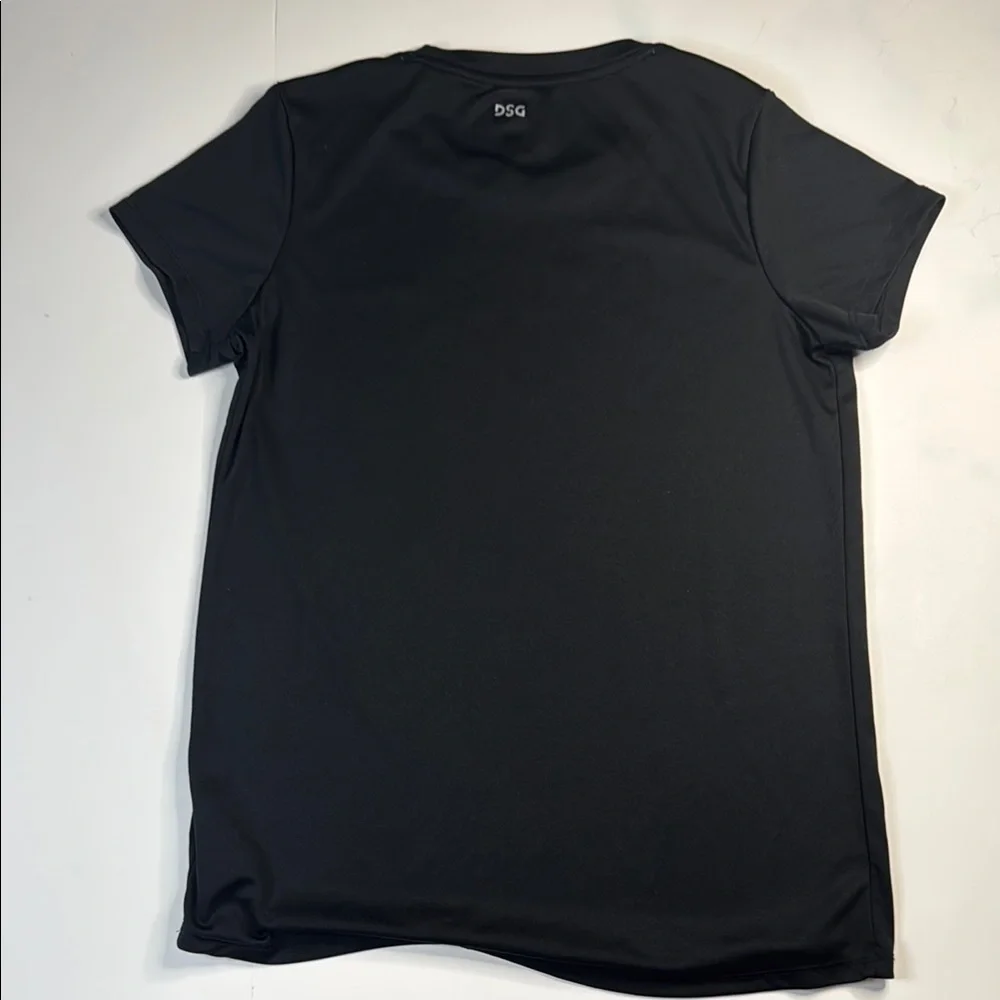 DSG Girls' Black Active Peace Love Softball Tee, Size‎ XL